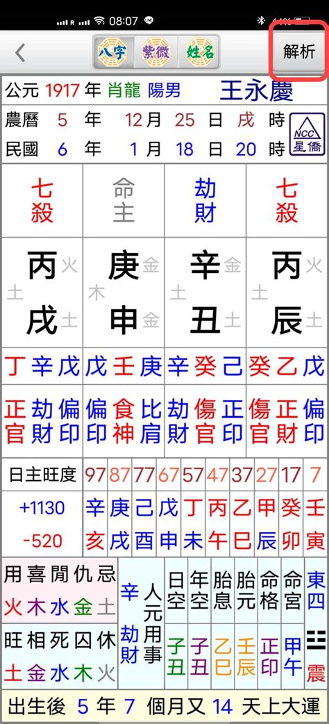 八字軟體|免費八字命盤